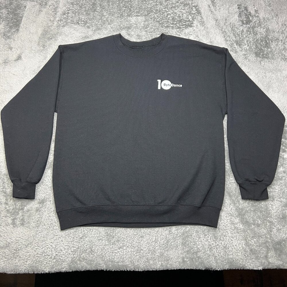 Byte Dance Sweatshirt Mens Large Black Pullover 10th Anniversary Tik Tok Social